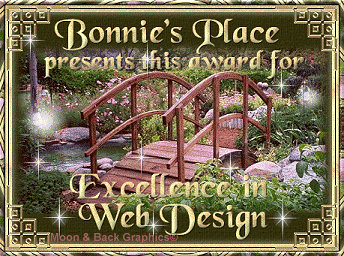 Bonnie's Place Excellence In Web Design Award