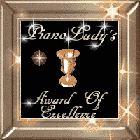Piano Lady's Award Of Excellence
